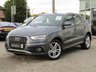 USED 2013 63 AUDI Q3 2.0 TDI S Line 5dr Finished in DAYTONA GREY MET with contrasting Black Part LEATHER trim. This Audi Q3 is a upmarket, premium, compact SUV. It offers plenty of space, Great fun to drive and lots of high tech features. Spec includes 18" Alloys, Part Leather, Sat Nav, Front and Rear Park Sensors, B/Tooth and much more. Serviced at 7505 miles, 12756 miles, 14444 miles, 23628 miles, 30583 miles, 35985 miles (inc Cam Belt and Water Pump), and at 55307 miles on 22/9/2022.