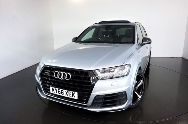 2019 68 Audi Q7 3.0 TDI QUATTRO BLACK EDITION 5d AUTO-2 OWNER CAR-REGISTERED JAN 2019-SLIDING PANORAMIC GLASS SUNROOF-PARKING ASSISTANCE PACKAGE-HEATED FRONT AND REAR SEATS-BLACK LEATHER-ELECTRIC FOLDING MIRRORS-ELECTRIC MEMORY SEAT-BLUETOOTH-CRUISE CONTROL-SATNAV-REVERSE CAMERA-360 CAMERA-DAB RADIO-POWER TAILGATE-CLIMATE CONTROL