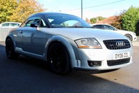 PRE-OWNED 2006 06 AUDI TT 1.8 QUATTRO SPORT 3d 236 BHP Silver Metallic With Phantom Black Roof, TT Quattro Sport 240, Recaro Pole Position Sports Seats  18" 15 Spoke Alloy Wheels, BOSE Music System, Full Service History -  Just Serviced Stamped Service Book and Receipt File Present With Reg Car, 2 Keys and Book Pack, Polished aluminium sill trims, Height/reach adjustable steering column, Driver's information system, Warning triangle, Anti lock brake system + Electronic Brake force Distribution, Electronic Differential Lock + traction control