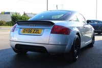 PRE-OWNED 2006 06 AUDI TT 1.8 QUATTRO SPORT 3d 236 BHP Silver Metallic With Phantom Black Roof, TT Quattro Sport 240, Recaro Pole Position Sports Seats  18" 15 Spoke Alloy Wheels, BOSE Music System, Full Service History -  Just Serviced Stamped Service Book and Receipt File Present With Reg Car, 2 Keys and Book Pack, Polished aluminium sill trims, Height/reach adjustable steering column, Driver's information system, Warning triangle, Anti lock brake system + Electronic Brake force Distribution, Electronic Differential Lock + traction control