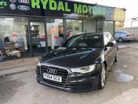 USED 2015 64 AUDI A6 2.0 AVANT TDI ULTRA S LINE 5d 188 BHP +  BLACK LEATHER HEATED SEATS  + BLUETOOTH + FULL SERVICE HISTORY INC CAMBELT + SATELLITE  NAVIGATION +