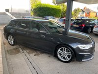 USED 2015 64 AUDI A6 2.0 AVANT TDI ULTRA S LINE 5d 188 BHP +  BLACK LEATHER HEATED SEATS  + BLUETOOTH + FULL SERVICE HISTORY INC CAMBELT + SATELLITE  NAVIGATION +