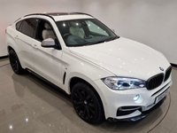 USED 2016 16 BMW X6 3.0 M50D (381 PS) AUTO XDRIVE ( EURO 6 ) S/S 5DR + NAV + M PERFORMANCE BODY KIT + PANORAMIC E/SUNROOF + E/M/HEATED 2 TONE EXCLUSIVE LEATHERS + HEAD UP + CRUISE + MULTIMEDIA + R/CAMERA + F-R PARK + PRIVACY + XENON - LED + 20S + E/BOOT M PERFORMANCE KIT+360 CAM+XENON+2 TONE LEATHER+NAV