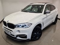 USED 2016 16 BMW X6 3.0 M50D (381 PS) AUTO XDRIVE ( EURO 6 ) S/S 5DR + NAV + M PERFORMANCE BODY KIT + PANORAMIC E/SUNROOF + E/M/HEATED 2 TONE EXCLUSIVE LEATHERS + HEAD UP + CRUISE + MULTIMEDIA + R/CAMERA + F-R PARK + PRIVACY + XENON - LED + 20S + E/BOOT M PERFORMANCE KIT+360 CAM+XENON+2 TONE LEATHER+NAV