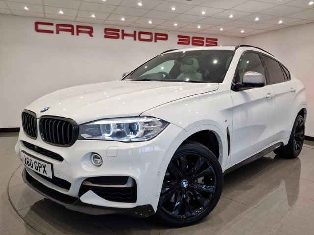 2016 16 BMW X6 3.0 M50D (381 PS) AUTO XDRIVE ( EURO 6 ) S/S 5DR + NAV + M PERFORMANCE BODY KIT + PANORAMIC E/SUNROOF + E/M/HEATED 2 TONE EXCLUSIVE LEATHERS + HEAD UP + CRUISE + MULTIMEDIA + R/CAMERA + F-R PARK + PRIVACY + XENON - LED + 20S + E/BOOT