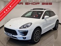 USED 2014 64 PORSCHE MACAN 3.0 TD V6 S (258 PS) PDK 4WD EURO 6 (S/S) + NAV + PAN ROOF + E/M/HEATED RED LEATHERS + BOSE + AIR SUSPENSION + CRUISE + PARK AID + PRIVACY + 20S + E/BOOT PANROOF+XENON+18 WAY ADAPTIVE RED LEATHERS+NAV+CRUISE