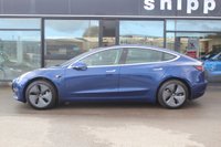 PRE-OWNED 2019 69 TESLA Model 3 0.0 STANDARD RANGE PLUS 4d 302 BHP Deep Blue Metallic, Black Interior, Parking Camera, Keyless Go, Panoramic Glass Roof, Satellite Navigation, 18" Alloy Wheels, 360 Parking Sensors, Bluetooth Audio and Phone, Electric Steering Column DAB Digital Radio, Cruise Control, Multi-Function Steering Wheel, Virtual Dash, Heated Seats, Electric Adjustable Seats, 2 Key Cards, Charging Cables, Full Tesla Service History.