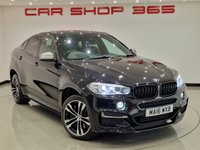 USED 2016 16 BMW X6 3.0 M50D (381 PS) AUTO XDRIVE ( EURO 6 ) S/S 5DR + M PERFORMANCE BODY KIT + PRO NAV + E/M/HEATED SPORTS LEATHERS + HEAD UP + HARMAN KARDON + SOFT DOOR CLOSURE + MEDIA + CRUISE + PRIVACY + R/CAMERA + F-R PARK + 20S + XENON - LED + E/BOOT 20S+SOFT CLOSE+XENON+TINTS+LEATHER+HEAD UP+NAV+CRUISE