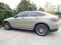 USED 2018 18 MERCEDES-BENZ GLC-CLASS 2.1 GLC 250 D 4MATIC AMG LINE PREMIUM 4d 201 BHP KHAKI WRAP-20in Alloys-Black Pack