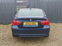 USED 2011 61 BMW 3 SERIES 2.0 318D EXCLUSIVE EDITION 4d 141 BHP &pound;30 ROAD TAX + BLACK LEATHER INTERIOR + BLUETOOTH + USB/AUX INPUTS