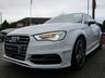 USED 2014 64 AUDI A3 2.0 S3 QUATTRO 3d 296 BHP Finished in GLACIER WHITE pearl with contrasting Ebony full heated SPORTS LEATHER seats. This 4x4 S3 has an advanced 2.0 turbocharged petrol engine pumping out 300 BHP, blistering performance with arguably the highest quality interior in its class. Features include Sat Nav, Full SPORTS QUILTED Heated Leather, Bang and Olufsen Speakers, B/tooth, LED day run lights, Park Senors and Cruise. Dealer serviced at 18258 miles, 55171 miles, 81960 miles, 88019 miles and on arrival at 99511 miles.