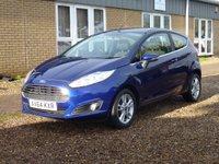 USED 2014 64 FORD FIESTA 1.2 ZETEC 3d 81 BHP www.suffolkcarcentre.co.uk - Located a Reydon