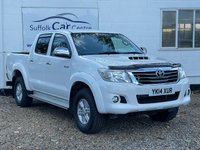 USED 2014 14 TOYOTA HI-LUX 2.5 ICON 4X4 D-4D DCB 142 BHP www.suffolkcarcentre.co.uk - Located at Lowestoft