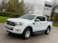 USED 2016 16 FORD RANGER 2.2 LIMITED 4X4 DCB TDCI 4d 158 BHP ** NO VAT ** LEATHER + ROLL N LOCK