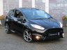 USED 2015 65 FORD FIESTA 1.6 ST 3d 180 BHP Finished in PANTHER BLACK with contrasting SPORTS interior trim. It is impossible to ignore that this is one seriously fun car. If you are after some old-school hot hatch fun, the ST is hard to beat. Punching out 180 BHP. Features include Alloys, Cruise, DAB, B/Tooth, LED day Lights, 2 Keys and much more. This Fiesta is a small car that you can really enjoy driving. Dealer serviced at 9741 miles, 24113 miles, 39667 miles, 54119 miles, 65298 miles and at 76772 miles on 31/10/2022.