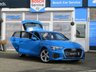 USED 2021 21 AUDI A3 1.5 SPORTBACK TFSI S LINE 5d 148 BHP Finished in eye catching TURBO BLUE with contrasting BLACK SPORTS LEATHER trim. This fantastic facelift model is dripping with tech and desirability. It combines a great interior with a refined driving experience. Features include Virtual Dash, Apple Play, Sat Nav, DAB radio, Rear Park Sensors, B/Tooth Cruise Control, Sports Leather, 2 Keys, 1 Owner, 18" Alloys and much more. Low mileage, 1 Owner, Still under Audi Warranty until 18/6/2024.