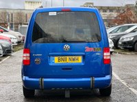 USED 2011 11 VOLKSWAGEN CADDY 1.6 C20 LIFE TDI 5d 101 BHP WELL LOOKED AFTER WITH FULL SERVICE HISTORY +   METALLIC BLUE PAINT +   15 INCH ALLOY WHEELS +   SPARE WHEEL +   WHEELCHAIR ACCESSIBLE +