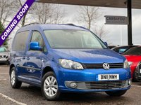 USED 2011 11 VOLKSWAGEN CADDY 1.6 C20 LIFE TDI 5d 101 BHP WELL LOOKED AFTER WITH FULL SERVICE HISTORY +   METALLIC BLUE PAINT +   15 INCH ALLOY WHEELS +   SPARE WHEEL +   WHEELCHAIR ACCESSIBLE +