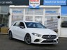 USED 2019 68 MERCEDES-BENZ A-CLASS 1.5 A 180 D AMG LINE EXECUTIVE 5d 114 BHP Finished in POLAR WHITE with contrasting FULL LEATHER ALCANTARA Trim. This New Shape A class certainly looks smart, with its slim lights and smooth body panels. There's plenty of room in the front and the back which will be great for the average family. Features include Virtual Dash, Full leather alcantara, Alloys, Sat Nav, Reversing Camera, DAB, B/Tooth and much more. Mercedes Dealer Serviced at 15452 miles, 35789 miles, and at 45001 miles (inc Auto Gearbox Oil) on 17/1/2022.