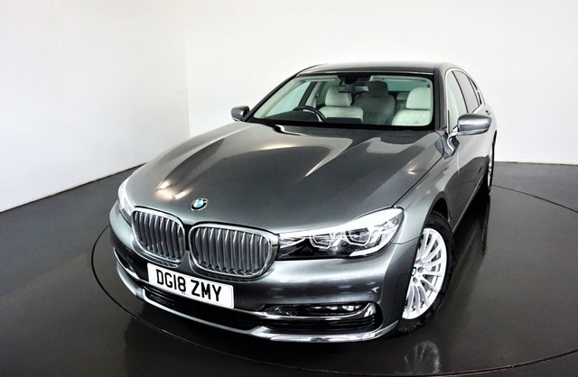 2018 18 BMW 7 Series 3.0 730D EXCLUSIVE 4d-2 OWNER CAR-LOW MILEAGE-IVORY WHITE NAPPA LEATHER-COMFORT ACCESS-SOFT CLOSE DOORS-REVERSE CAMERA-COMFORT SEATS FRONT AND REAR WITH ELECTRIC ADJUSTMENT-HEATED FORNT AND REAR SEATS-MASSAGE FRONT SEATS-AMBIENT LIGHTING-AUTO HIGH BEAM HEADLIGHTS-BLUETOOTH-CRUISE CONTROL-PROFESSIONAL NAVIGATION-PARKING SENSORS-DAB RADIO-CLIMATE CONTROL