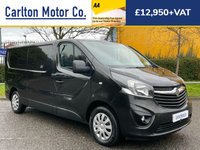 USED 2018 68 VAUXHALL VIVARO 1.6 L2H1 2900 SPORTIVE CDTI BITURBO S/S 125 BHP L2 LWB SPORTIVE GLEAMING BLACK