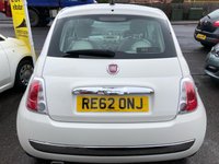 USED 2012 62 FIAT 500 1.2 LOUNGE 3d 69 BHP JUST 27K MILES!!, LONG MOT UNTIL NOV 2023, TOP SPEC LOUNGE MODEL,  AIR CON, GREY CLOTH INTERIOR, ELECTRIC WINDOWS AND MIRRORS, CD/RADIO/USB/AUX, MULTI FUNCTION STEERING WHEEL, DAY TIME RUNNING LIGHTS, PANORAMIC ROOF, REMOTE CENTRAL LOCKING, ICONIC ALLOY WHEELS, BLUETOOTH, STOP-START TECHNOLOGY AND 2 KEYS.