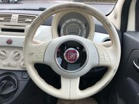 USED 2012 62 FIAT 500 1.2 LOUNGE 3d 69 BHP JUST 27K MILES!!, LONG MOT UNTIL NOV 2023, TOP SPEC LOUNGE MODEL,  AIR CON, GREY CLOTH INTERIOR, ELECTRIC WINDOWS AND MIRRORS, CD/RADIO/USB/AUX, MULTI FUNCTION STEERING WHEEL, DAY TIME RUNNING LIGHTS, PANORAMIC ROOF, REMOTE CENTRAL LOCKING, ICONIC ALLOY WHEELS, BLUETOOTH, STOP-START TECHNOLOGY AND 2 KEYS.