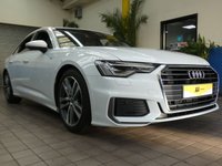 USED 2021 21 AUDI A6 2.0 TFSI S LINE 4d 202 BHP STUNNING EXAMPLE SAT NAV PART LEATHER HEATED SEATS AUDI WARRANTY TILL APRIL 2024 1 OWNER