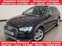 USED 2018 18 AUDI A4 ALLROAD 2.0 TDI (190 PS) SPORT S TRONIC QUATTRO ( EURO 6 ) S/S + NAV + TECH PACK + PANORAMIC E/SUNROOF + HEATED LEATHERS + CRUISE + SMARTPHONE INTERFACE + MULTIMEDIA + XENON / LEDS + F/R PARK AID + PRIVACY + 18S PAN ROOF+LEDS+PARK+TECH PACK+H/LEATHERS+NAV+CRUISE