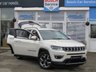 USED 2019 19 JEEP COMPASS 1.6 MULTIJET II LIMITED 5d 119 BHP Finished in VOCAL WHITE PEARL with SKI GREY HEATED LEATHER SEATS. This is a tough and well-equipped SUV. This is the sort of car you have to consider if you want a practical, classy and high spec family SUV at a very affordable price. Features include Sat Nav, DAB Radio, Apple Play, Rear Camera, Auto Parking, Alloys, Heated Steering Wheel and much more. Dealer serviced at 9828 miles, 23668 miles and at 31014 miles.