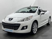 USED 2011 11 PEUGEOT 207 1.6 HDI CC GT 2d 112 BHP Striking Bianca White, Full Extended Black Leather Interior, Cruise Control , Multi Function Steering Wheel