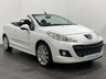 USED 2011 11 PEUGEOT 207 1.6 HDI CC GT 2d 112 BHP Striking Bianca White, Full Extended Black Leather Interior, Cruise Control , Multi Function Steering Wheel