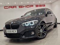 USED 2018 68 BMW 1 SERIES 1.5 118I (136 PS) M SPORT SHADOW EDITION AUTO ( EURO 6 ) S/S 5DR + NAV + HEATED LEATHERS + HARMAN KARDON + SHADOW PACK + CRUISE + MULTIMEDIA + L.E.D.S + PARK AID + PRIVACY + 18S 18S+LEDS+PARK+HEATED LEATHER+NAV+HARMAN KARDON+CRUISE