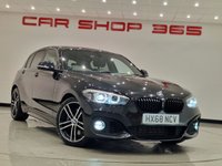 USED 2018 68 BMW 1 SERIES 1.5 118I (136 PS) M SPORT SHADOW EDITION AUTO ( EURO 6 ) S/S 5DR + NAV + HEATED LEATHERS + HARMAN KARDON + SHADOW PACK + CRUISE + MULTIMEDIA + L.E.D.S + PARK AID + PRIVACY + 18S 18S+LEDS+PARK+HEATED LEATHER+NAV+HARMAN KARDON+CRUISE