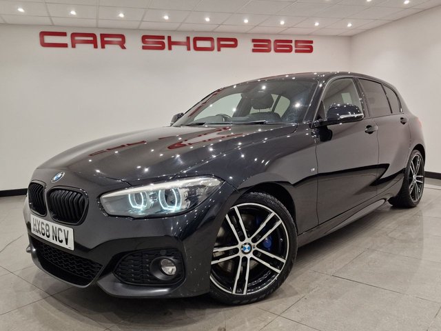 2018 68 BMW 1 Series 1.5 118I (136 PS) M SPORT SHADOW EDITION AUTO ( EURO 6 ) S/S 5DR + NAV + HEATED LEATHERS + HARMAN KARDON + SHADOW PACK + CRUISE + MULTIMEDIA + L.E.D.S + PARK AID + PRIVACY + 18S