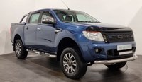 USED 2015 15 FORD RANGER 2.2 LIMITED 4X4 DCB TDCI 4d 148 BHP Striking Performance blue, Full leather, 18" Wild Track Alloy Wheels , Navigation,