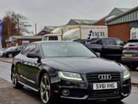 USED 2011 61 AUDI A5 2.0 TDI QUATTRO BLACK EDITION 2d 168 BHP FRONT AND REAR PARKING SENSORS +  BLUETOOTH PHONE +  AUX +  DAB RADIO +  CRUISE CONTROL +  DUAL ZONE CLIMATE CONTROL +  FULL LEATHER TRIM +  DAY TIME RUNNING LIGHTS +  PRIVACY GLASS +  SPARE WHEEL +  20 INCH ALLOY WHEELS +