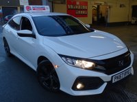 USED 2017 67 HONDA CIVIC 1.0 VTEC SR 5d 128 BHP * SATNAV *      LOW MILES