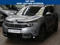 USED 2019 19 CITROEN C5 AIRCROSS 1.2 PURETECH FLAIR PLUS S/S 5d 129 BHP FREE 12 MONTHS GOLD WARRANTY GENUINE LOW MILAGE SAT NAV PART LEATHER REAR CAMERA 1 OWNER SERVICE HISTORY