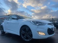 USED 2012 12 HYUNDAI VELOSTER 1.6 GDI SPORT 4d 138 BHP ONLY 2 OWNERS FROM NEW+LOW MILEAGE AND COMES WITH A FULL SERVICE HISTORY+BIG SPECIFICATION+FULL PANORAMIC GLASS ROOF+FULL LEATHER INTERIOR+PARK ASSIST+1 FULL YEARS MOT PRIOR TO COLLECTION+FINANCE AND EXTENDED WARRANTY AVAILABLE ON THIS USED VEHICLE!!!!!!!