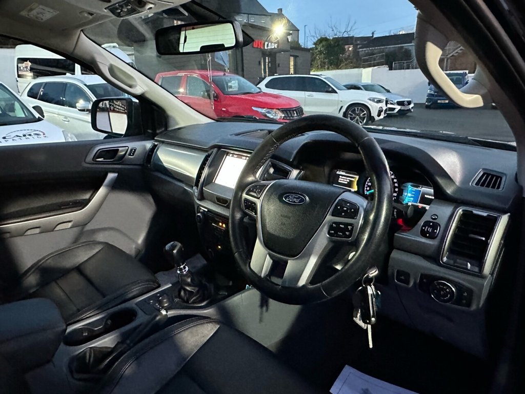 USED 2018 68 FORD RANGER LIMITED 4X4 DCB TDCI FULL BLACK LEATHER INTERIOR