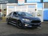 USED 2019 19 FORD MONDEO 2.0 ST-LINE EDITION TDCI 5d 177 BHP Finished in CHROME BLUE Met with contrasting EBONY HEATED LEATHER Trim. This popular New Shape spacious family hatch comes with improved quality and efficiency. Great to drive and economical to run. Features include 19" Alloys, SAT NAV, DAB Radio, B/Tooth, Full Heated Memory Leather Seats, Heated Front Screen, Power Folding Mirrors, Apple Car Play, Cruise and much more. Dealer serviced at 8575 miles, 16420 miles, 34157 miles and at 53407 miles.