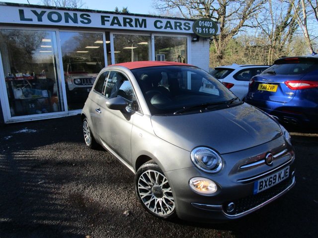 2019 69 Fiat 500c 0.9 TWINAIR CONVERTIBLE STAR 2d 85 BHP NEW SHAPE *FULL LEATHER + 7