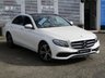 USED 2019 69 MERCEDES-BENZ E-CLASS 2.0 E 220 D SE PREMIUM PLUS 4d 192 BHP Finished in DIAMOND WHITE with contrasting Electric Black Heated Leather interior. This stylish comfortable and classy looking Merc E-Class Saloon offers loads of room and most importantly economy and performance. Features include Pan Roof, Sat Nav, B/Tooth 18" Alloys, Cruise control, 360 CAMERAS, DAB RADIO, Front and Rear Park Sensors, Black Electric Heated Leather, Power rear Boot, Rear Arm Rest and much much more. Dealer Serviced at 4372 miles, 8406 miles and at 11653 miles on 15/9/2022