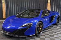 USED 2016 16 MCLAREN 650S 3.8 V8 SPIDER 2d FRONT LIFT, CARBON INTAKES, FULL LEATHER HEATED MEMORY SEATS, FRONT LIFT, REV CAMERA, MERIDIAN SOUND, FRONT PPF, CARBON INTERIOR, CARBON BLADES, 12 MONTH WARRANTY