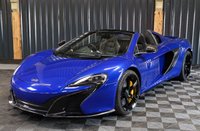 USED 2016 16 MCLAREN 650S 3.8 V8 SPIDER 2d FRONT LIFT, CARBON INTAKES, FULL LEATHER HEATED MEMORY SEATS, FRONT LIFT, REV CAMERA, MERIDIAN SOUND, FRONT PPF, CARBON INTERIOR, CARBON BLADES, 12 MONTH WARRANTY