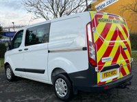USED 2017 17 FORD TRANSIT CUSTOM 290 TDCI CREW / DOUBLE CAB 6 SEATER FACTORY VAN  DOUBLE  / CREW CAB