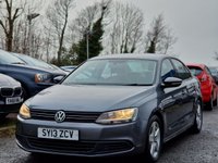 USED 2013 13 VOLKSWAGEN JETTA 1.6 SE TDI BLUEMOTION TECHNOLOGY DSG 4d 104 BHP GOOD SERVICE RECORD +  BLUETOOTH +  DAB RADIO +  AUX CONNECTION +  REAR PARKING SENSORS +  FULL LEATHER TRIM +  FRONT HEATED SEATS +  START STOP +  SPARE WHEEL +  16 INCH ALLOY WHEELS +