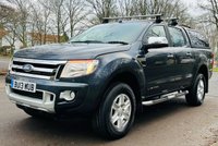 USED 2013 13 FORD RANGER 2.2 LIMITED 4X4 DCB TDCI 4d 148 BHP NO VAT! GREAT SPEC! TRUCKMAN CANOPY / SAT NAV / LEATHER / NO VAT!