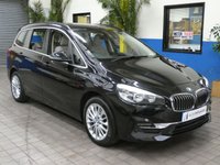 USED 2018 68 BMW 2 SERIES 1.5 218I LUXURY GRAN TOURER 5d 139 BHP STUNNING BLACK WITH BEIGE LEATHER 7 SEATS SAT NAV CRUISE CONTROL PARKING SENSORS 1 OWNER 6 MONTHS GOLD WARRANTY